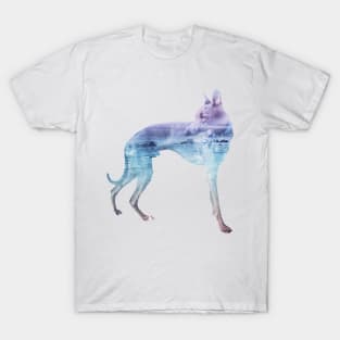 Blue & Purple Waves Whippet T-Shirt